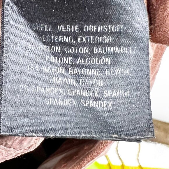 ✅ Anthropologie Essential Slim Velvet Cropped Pants ROSE GOLD SIZE O - Picture 7 of 8